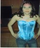 me in my jeans and Royal blue corset 