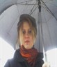 a lady under rain