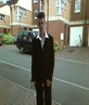 in a suit