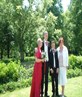 me on the left in the red dress
