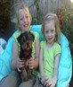 Melissa & Rebecca (my cousins) with Rosie the dog