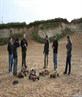 out at beach with the boys