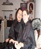 me n my sis at hairdressers