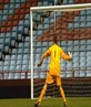 in goal at villa park, brum for football aid!