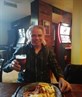Me at 58 having a pint and some lunch