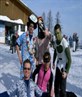 Fancy dress snowboarding