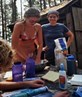 backcountry cooking (I'm in the swimsuit)