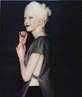 Me modeling for an albinism article