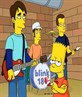 my fav band as simpsons characters