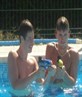 Me(right) nd my m8 J playin water pistols lol