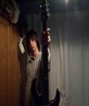 me posing with my new hair and guitar!