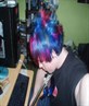 My pink and blue hair...