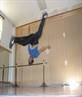 Is he balancing on the bar?!?!?!