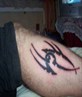 my tattoo on me leg