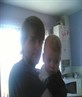 holding me nephew lewis on his 1st bday