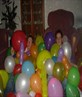 Hiding under balloons!!!