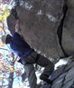 me climbing an overhang