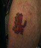 this is my hatchetman on my right calf