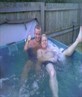 Me and deano in my hot tub