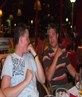 on hol in a posh man restuarant im on right 
