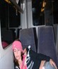 Sleeping on train from Our Fag hags