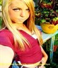 with red t-shirt