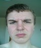 giving a funny look to the camera.