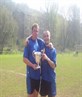 Me and the gaffer with the league trophy.