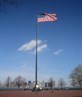 American flag on Liberty Island