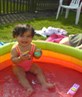 sophia in paddling pool