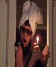 Crazy man coming out of wardrobe!