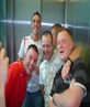 The lads in broken down lift!!