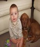 My 8mth old son Cole with marley