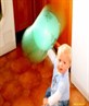 liam playing with balloon