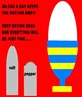 eat eggs - done on paint when bord!