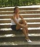 sitting down