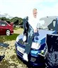 Me on mates car at santa pod!