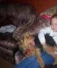 My lil sis nd a m8s dog