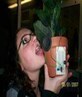 licking the magical musical pot plant