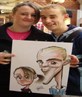 me and jen havin our characatures done