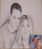 A sketch of me and my fiance in Bulgaria