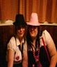 emma and me dressed as mafia girls for a hen nite