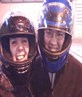 Jill and I waiting for our turn at karting