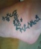 Left foot ink
