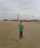 On the beach in Blackpool