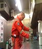 working hard