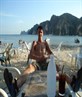 me sat on a beach in thailand having drink