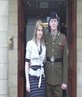 me and fiance at his pipes passing out parade