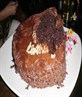 Clares and my b'day cake, got a bit damaged!!!