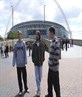 arriving at wembley